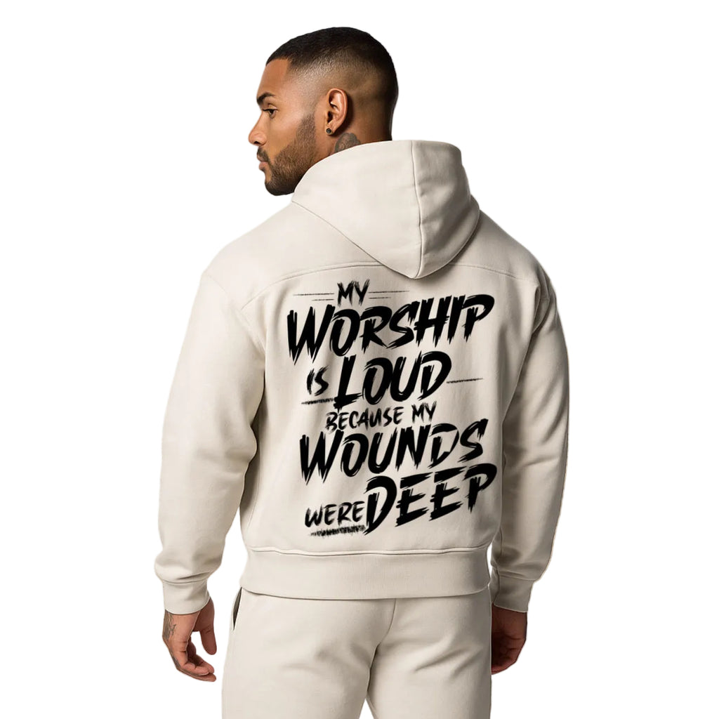 Holy Oil Print Heavy weight Hoodie