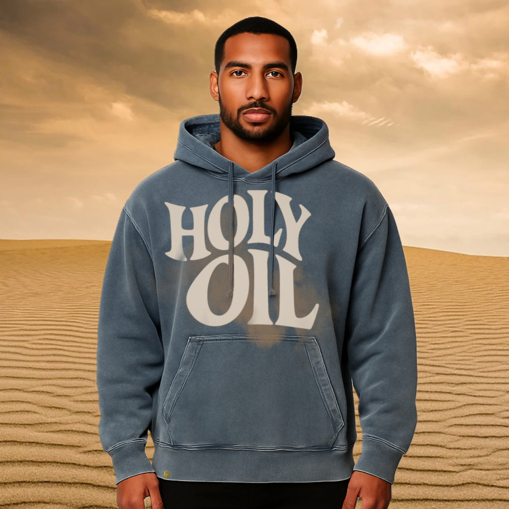Holy Oil Print Heavy weight Hoodie