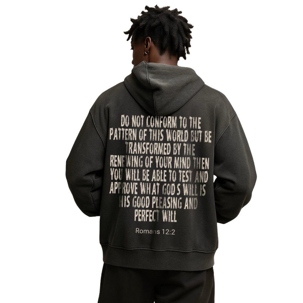 Holy Oil Print Heavy weight Hoodie