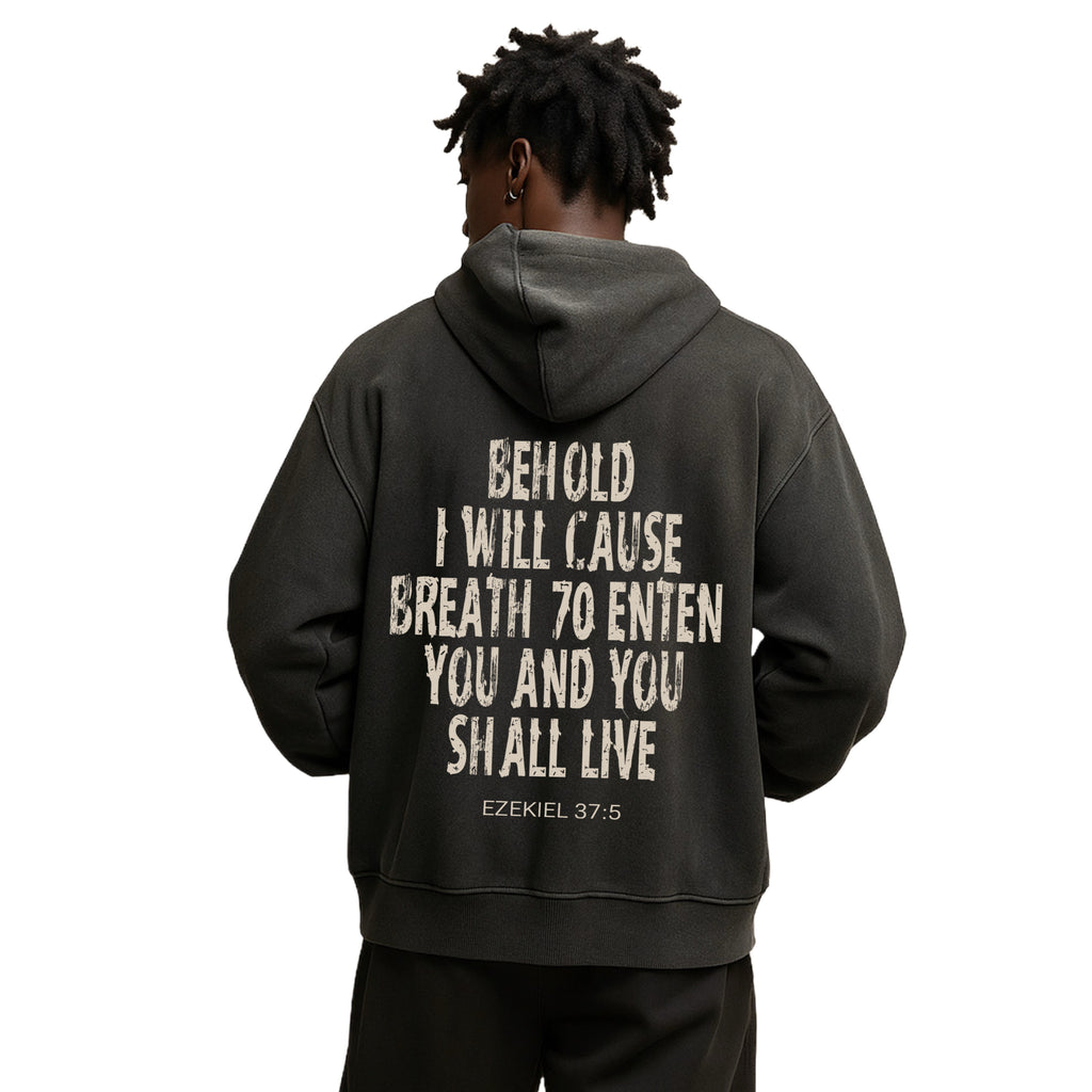 Holy Oil Print Heavy weight Hoodie